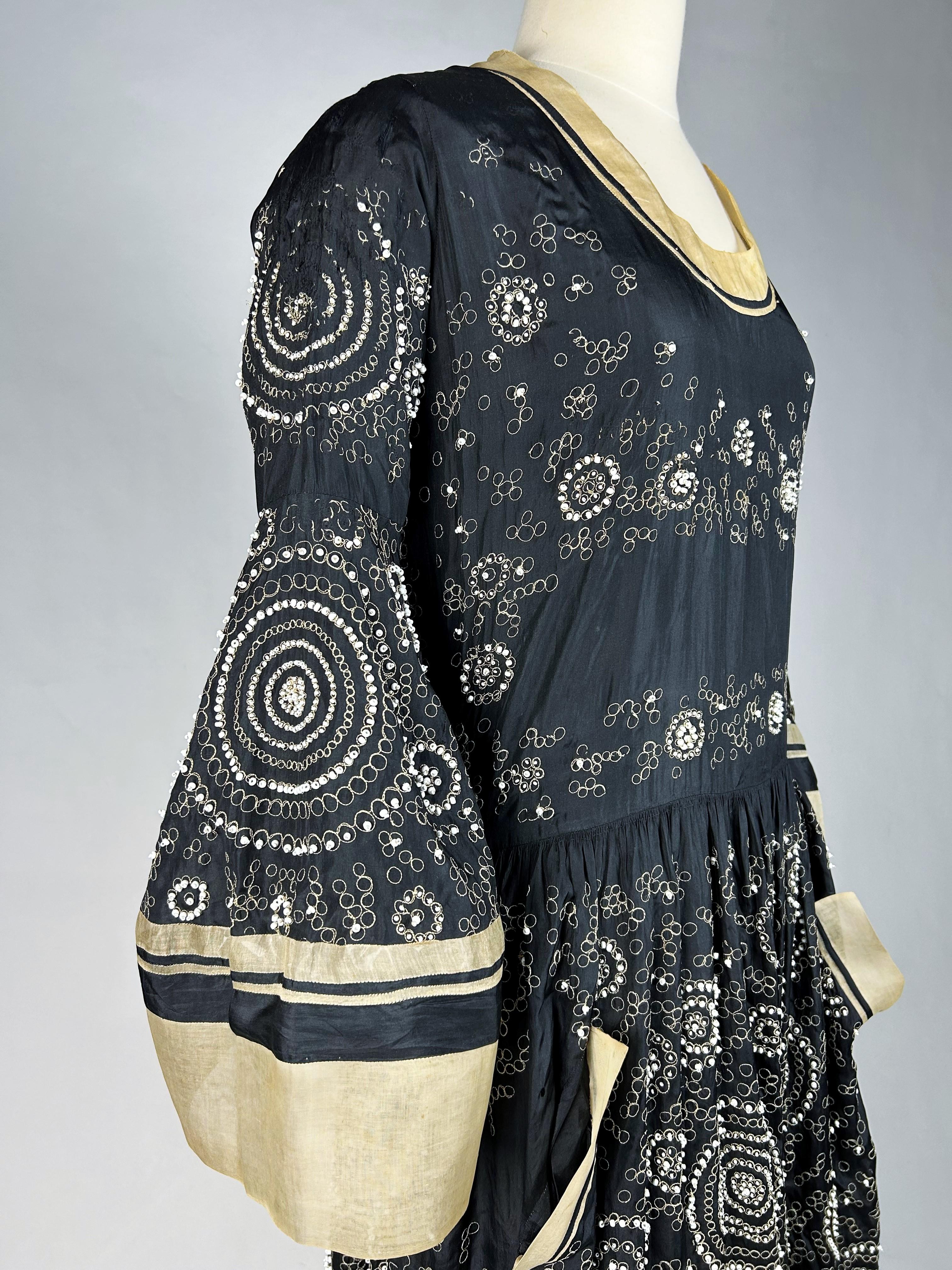 Evening dress by Jeanne Lanvin Haute Couture numbered 66780- Paris Summer 1924 For Sale 1