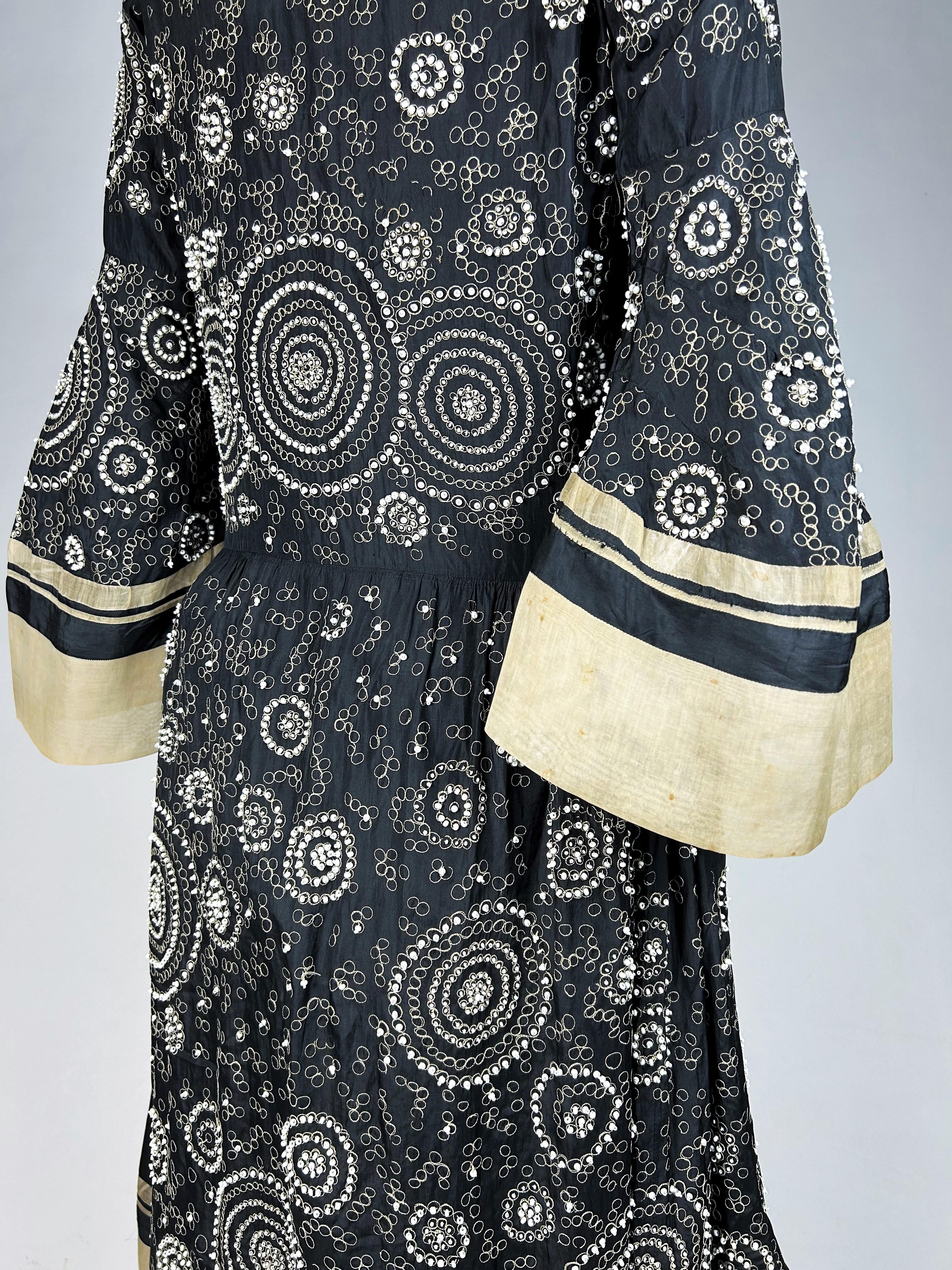 Evening dress by Jeanne Lanvin Haute Couture numbered 66780- Paris Summer 1924 For Sale 4