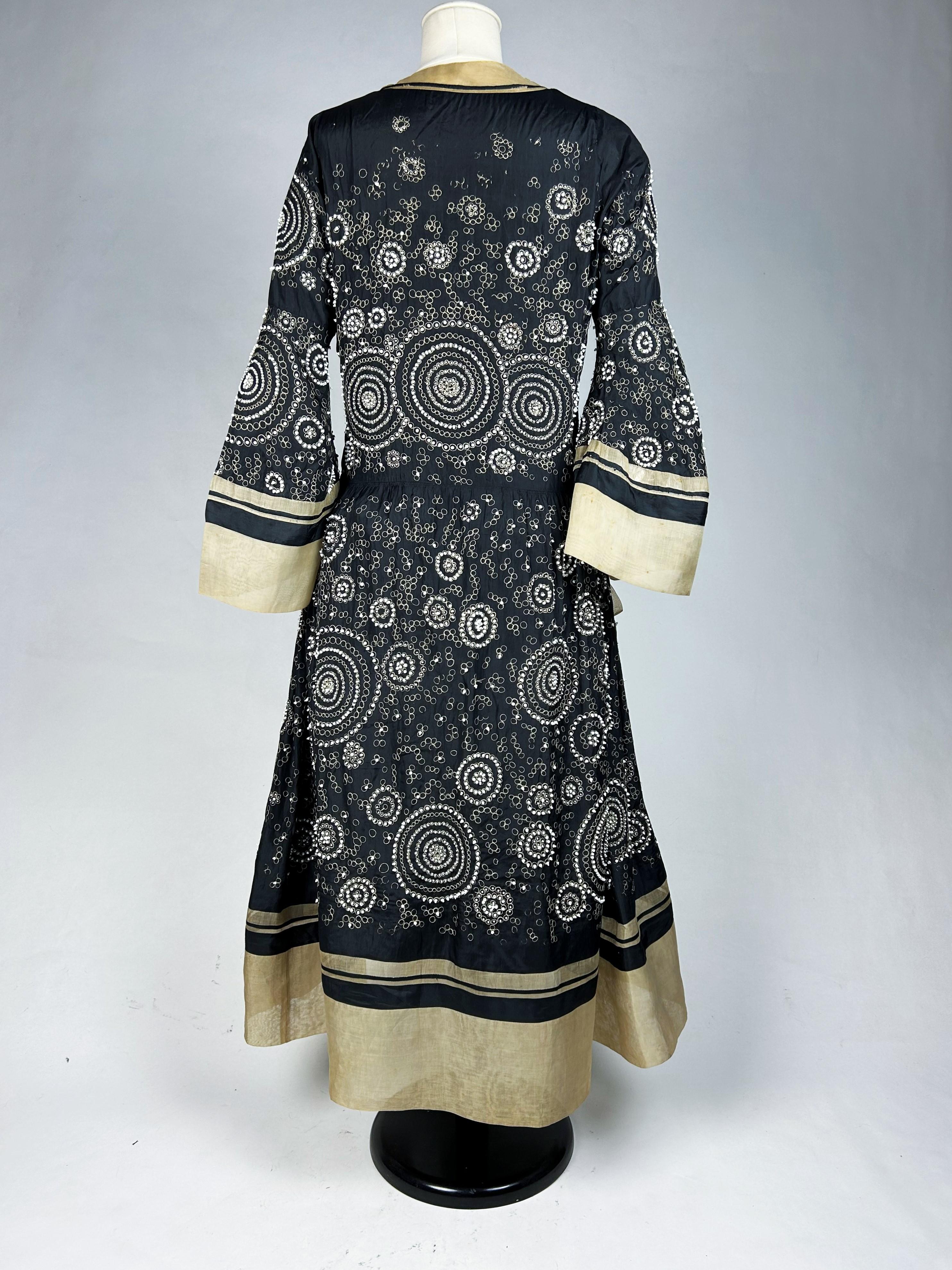 Evening dress by Jeanne Lanvin Haute Couture numbered 66780- Paris Summer 1924 For Sale 5