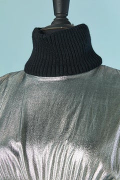 Evening dress in lurex, knit and tulle ruffles JEAN-REMY DAUMAS