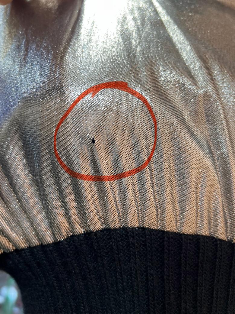 Vestido de noche de lúrex, punto y volantes de tul JEAN-REMY DAUMAS en venta 3