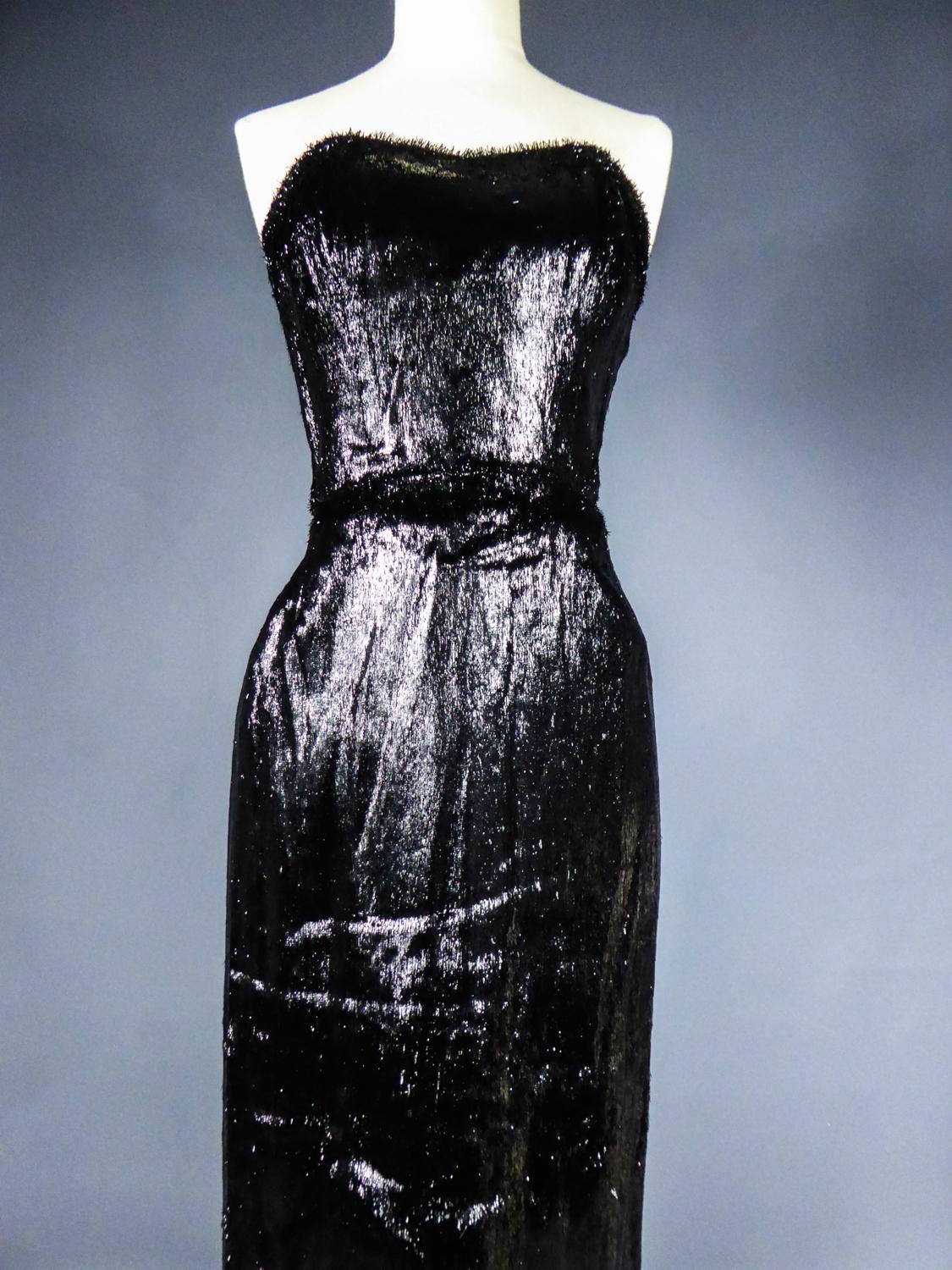 Women's A French Couture Evening Dress in Lurex Plush Circa 1930/1950