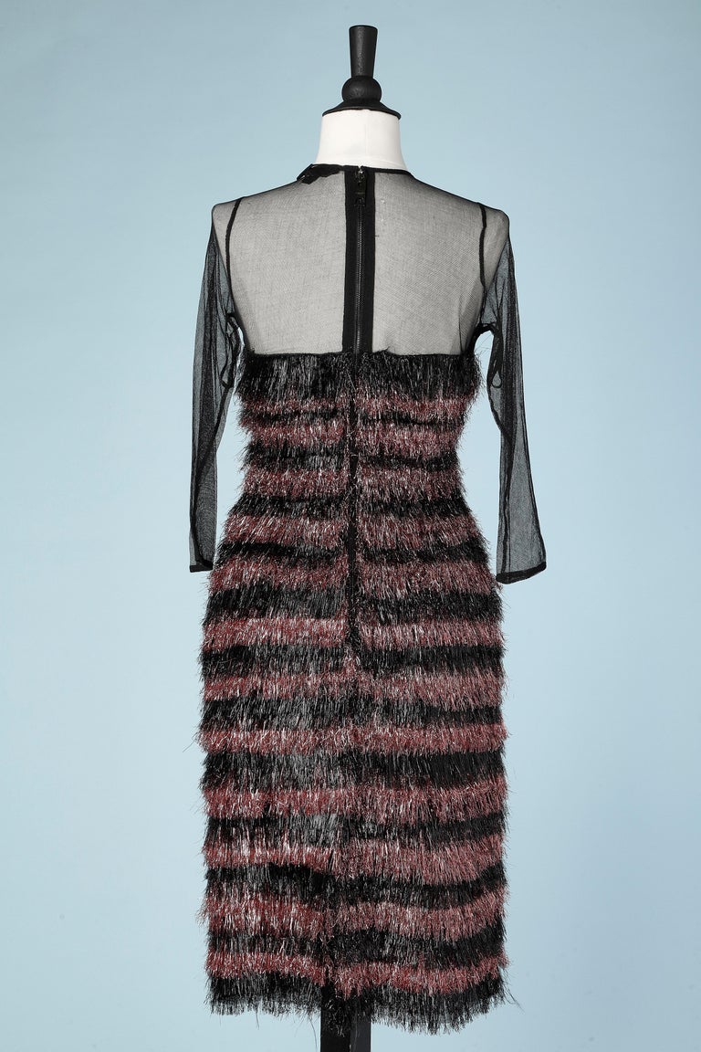 Evening dress in tulle and fringes of lurex black and pink Burberry For  Sale at 1stDibs | burberry tulle dresses, plus size burberry dress, burberry  pink dress