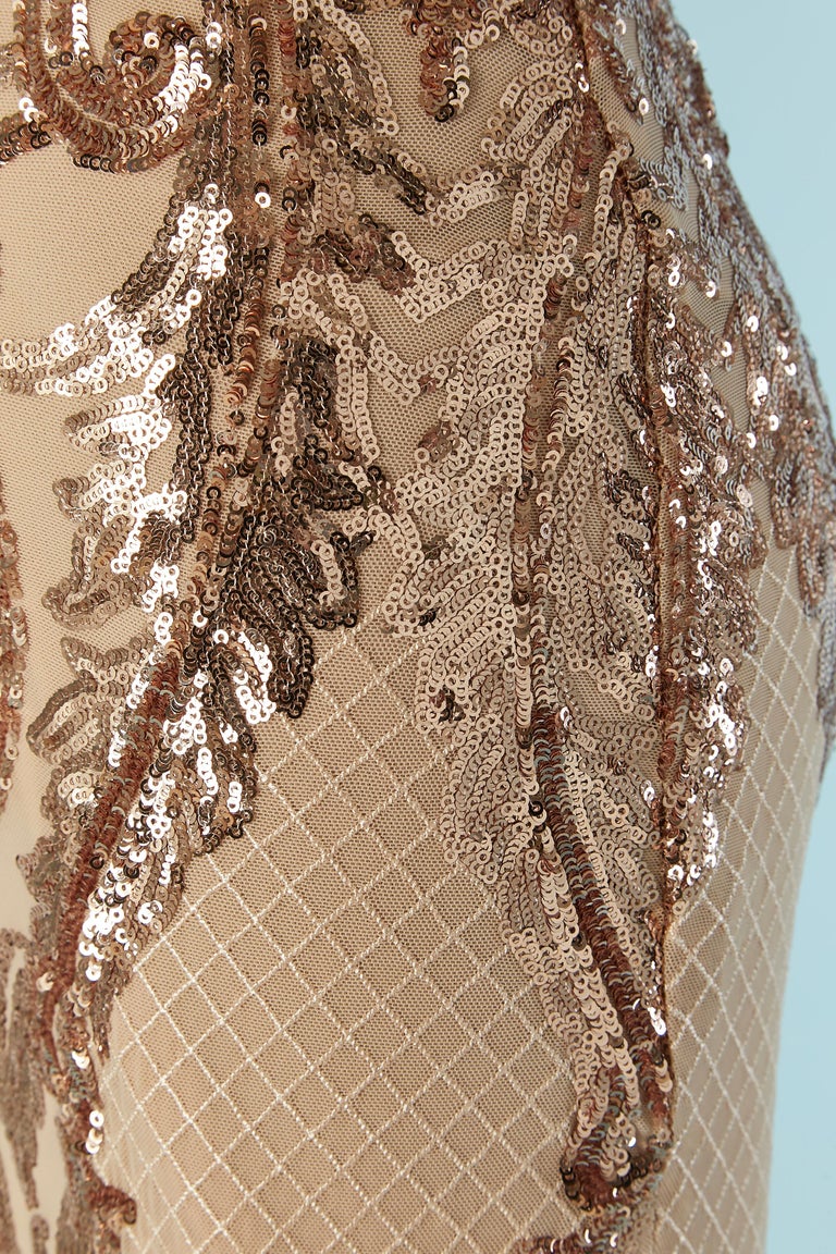betsy and adam rose gold dress Long Formal Dress: Betsy and Adam A27023 Champagne / 0 main image 1