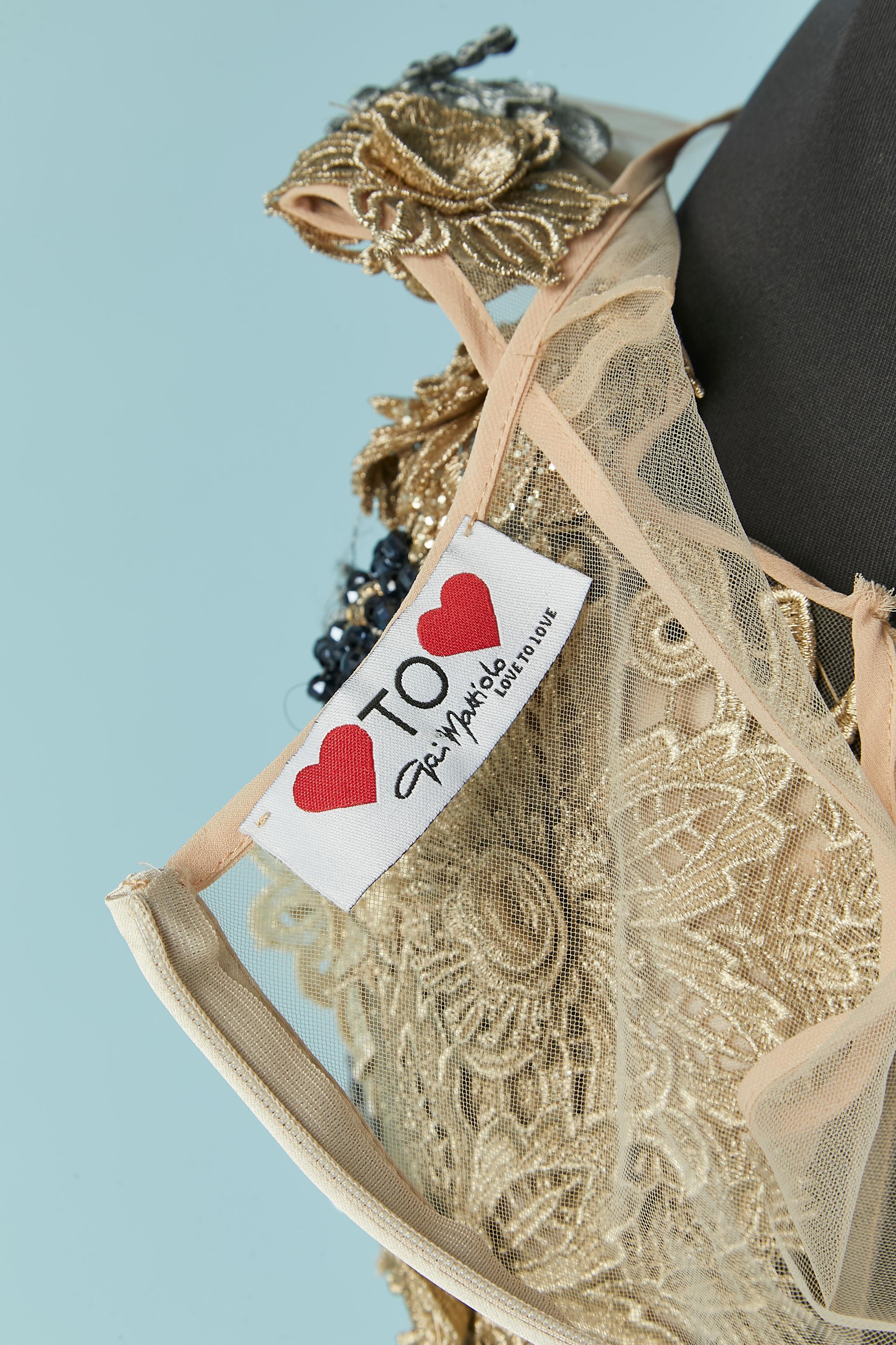 Abito da sera con ricami e frange filati Gai Mattiolo Love to Love 5