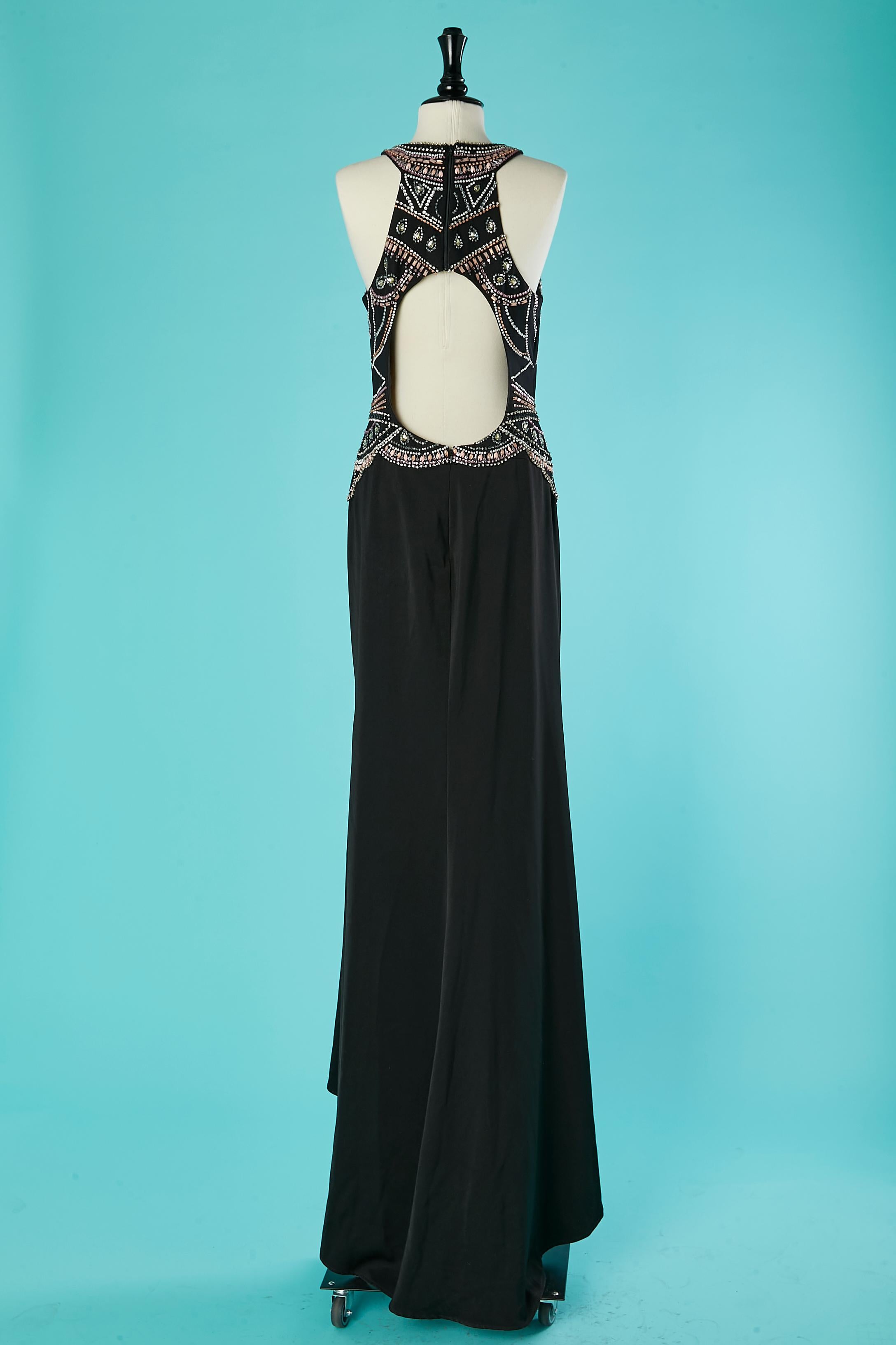 Evening dress with open back and beadwork Gai Mattiolo The Red Carpet  For Sale 2