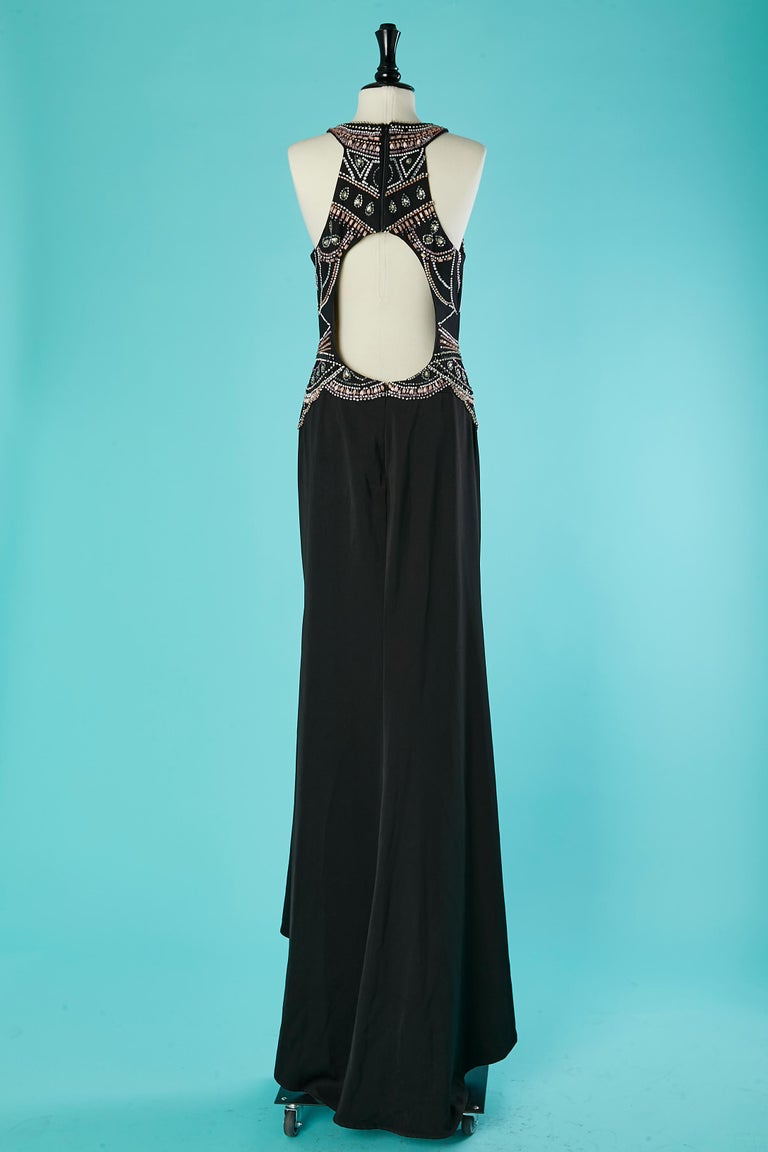 Evening dress with open back and beadwork Gai Mattiolo The Red Carpet For  Sale at 1stDibs