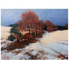 "Evening Glow" Landscape Oil Painting