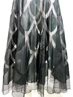 Evening gown in tulle and organza in the style of Madeleine Vionnet, circa 1940