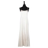 Evening gown ( or wedding dress) in off-white silk Chanel Boutique at  1stDibs