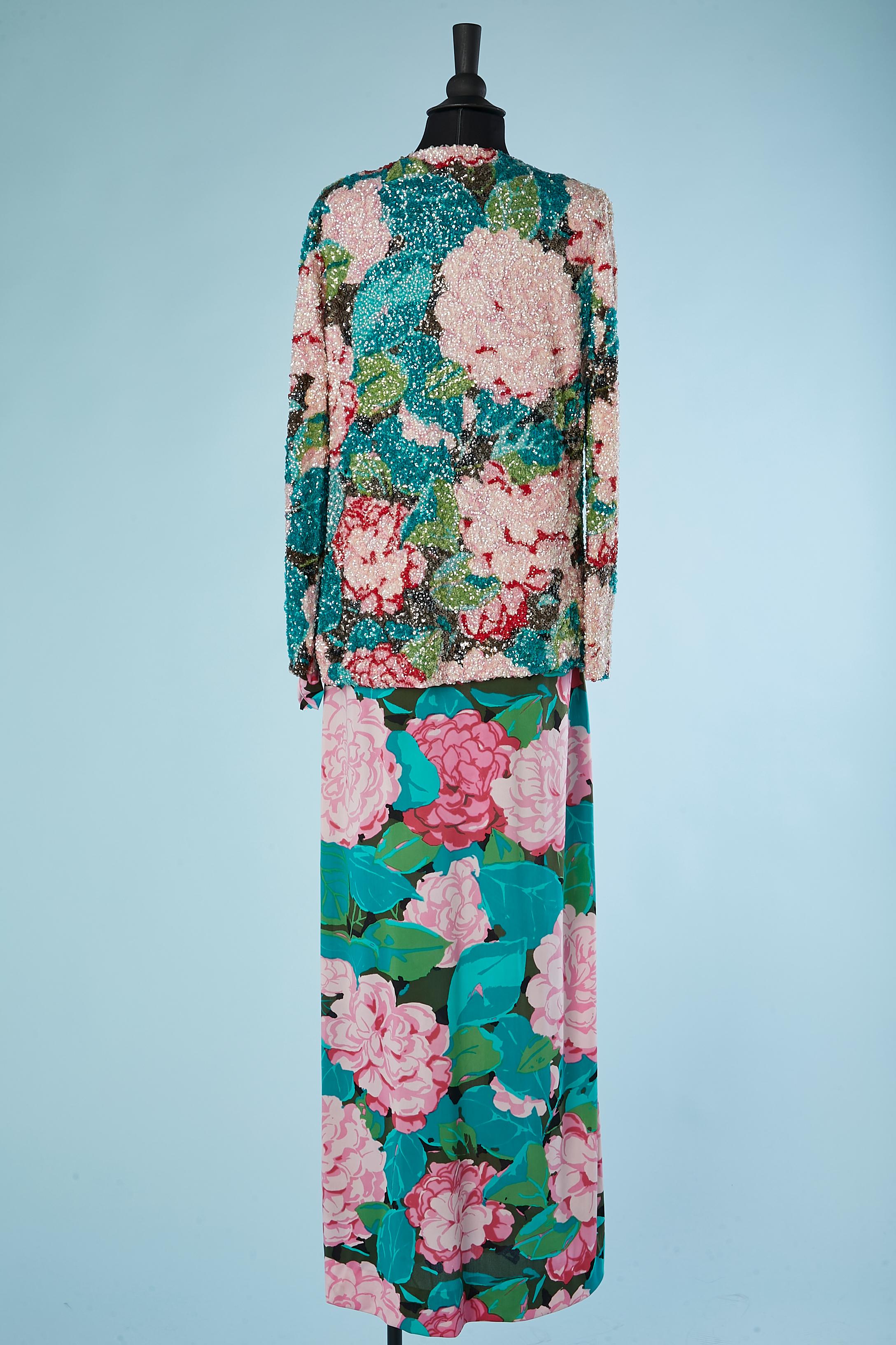 De las mujeres Chaqueta de noche con lentejuelas y vestido con el mismo estampado Ken Scott en venta