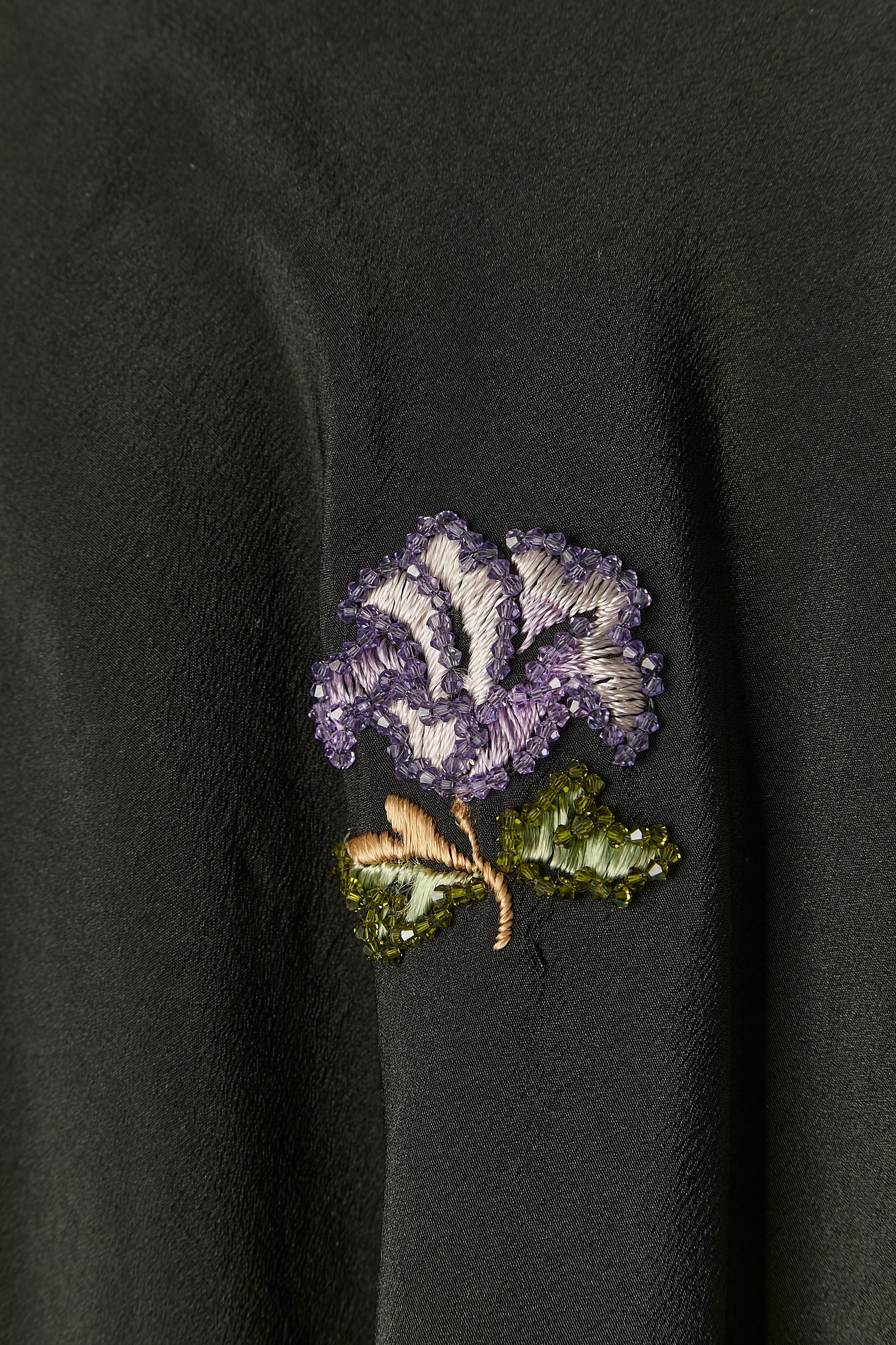 Evening poncho with embroideries, beadwork and fringes SCHORLL Genève For Sale 2