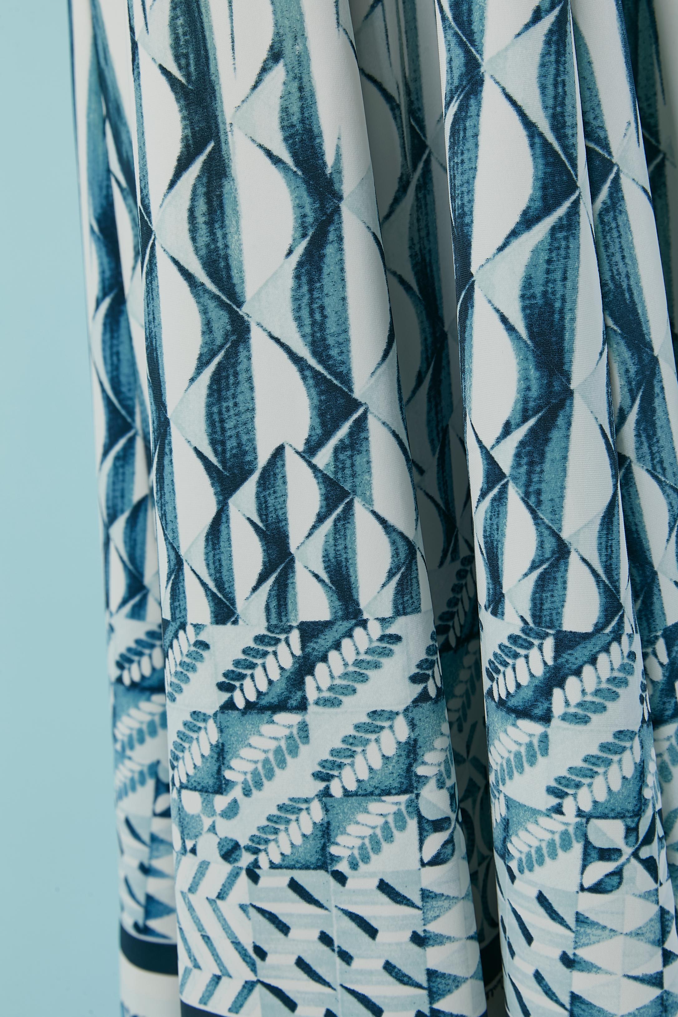 Women's Evening printed dress with cut-work and gather on the front Roberto Cavalli For Sale