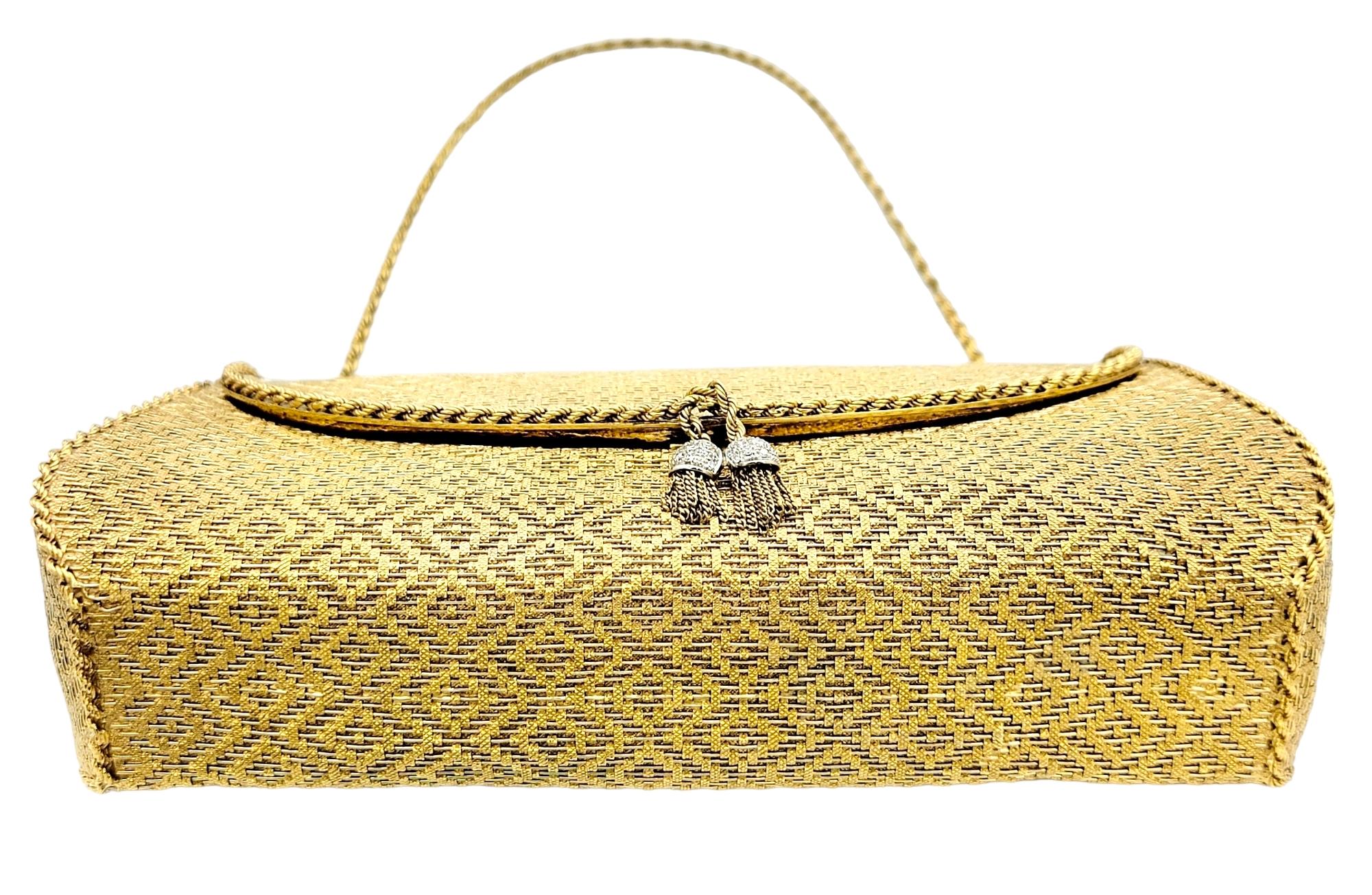 yellow gold handbag