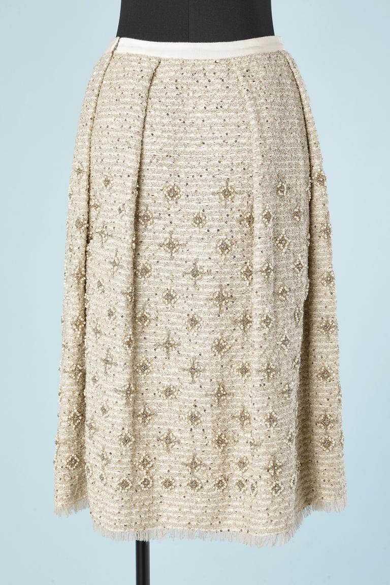 Evening skirt in embroidered tweed Oscar de la Renta 1