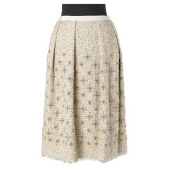 Evening skirt in embroidered tweed Oscar de la Renta 