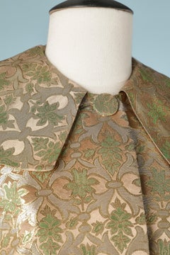 Evening skirt suit in silk and gold lurex brocade Irène for Neiman Marcus 1950