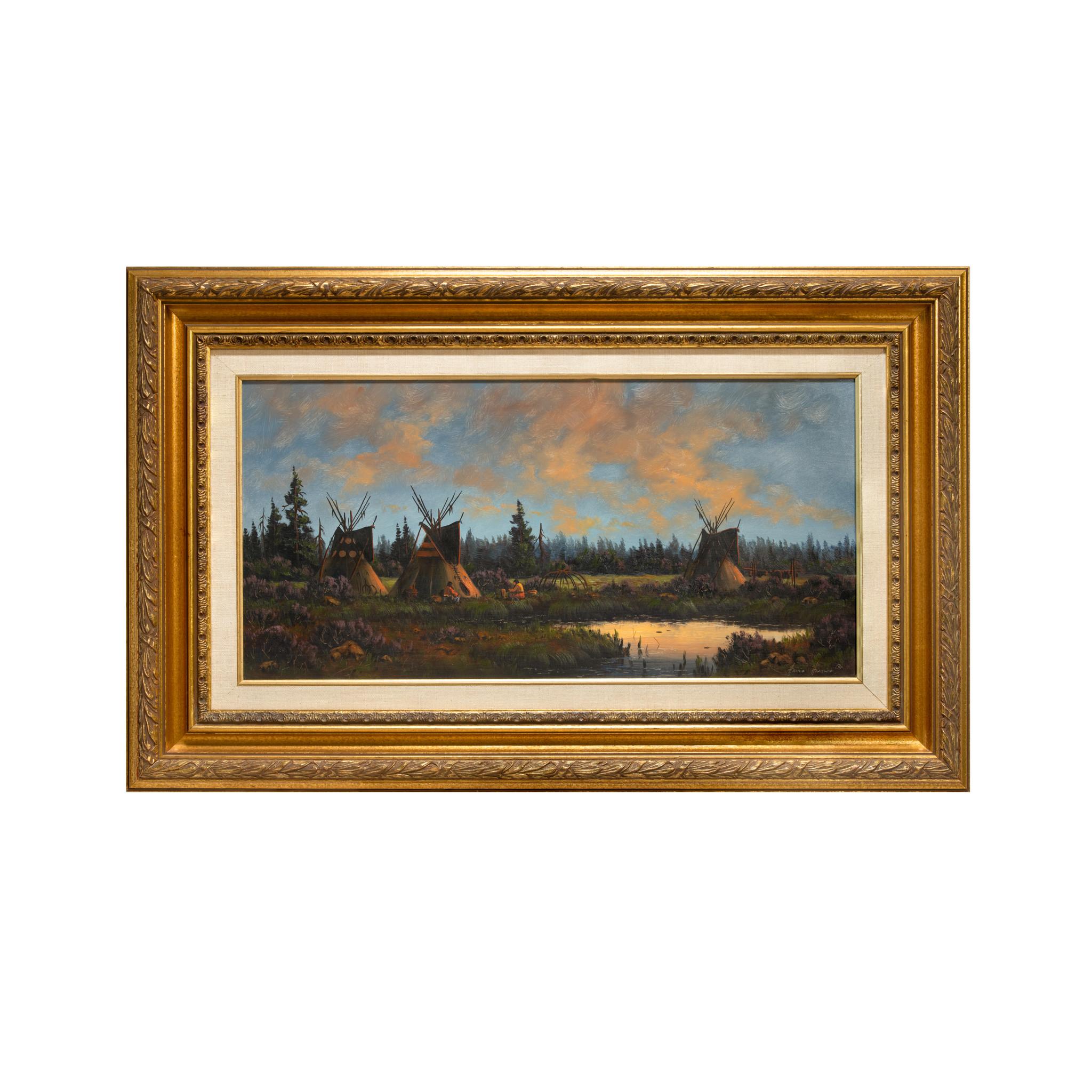 Cielo serale Pittura ad olio originale di Heinie Hartwig In condizioni ottime in vendita a Coeur d'Alene, ID