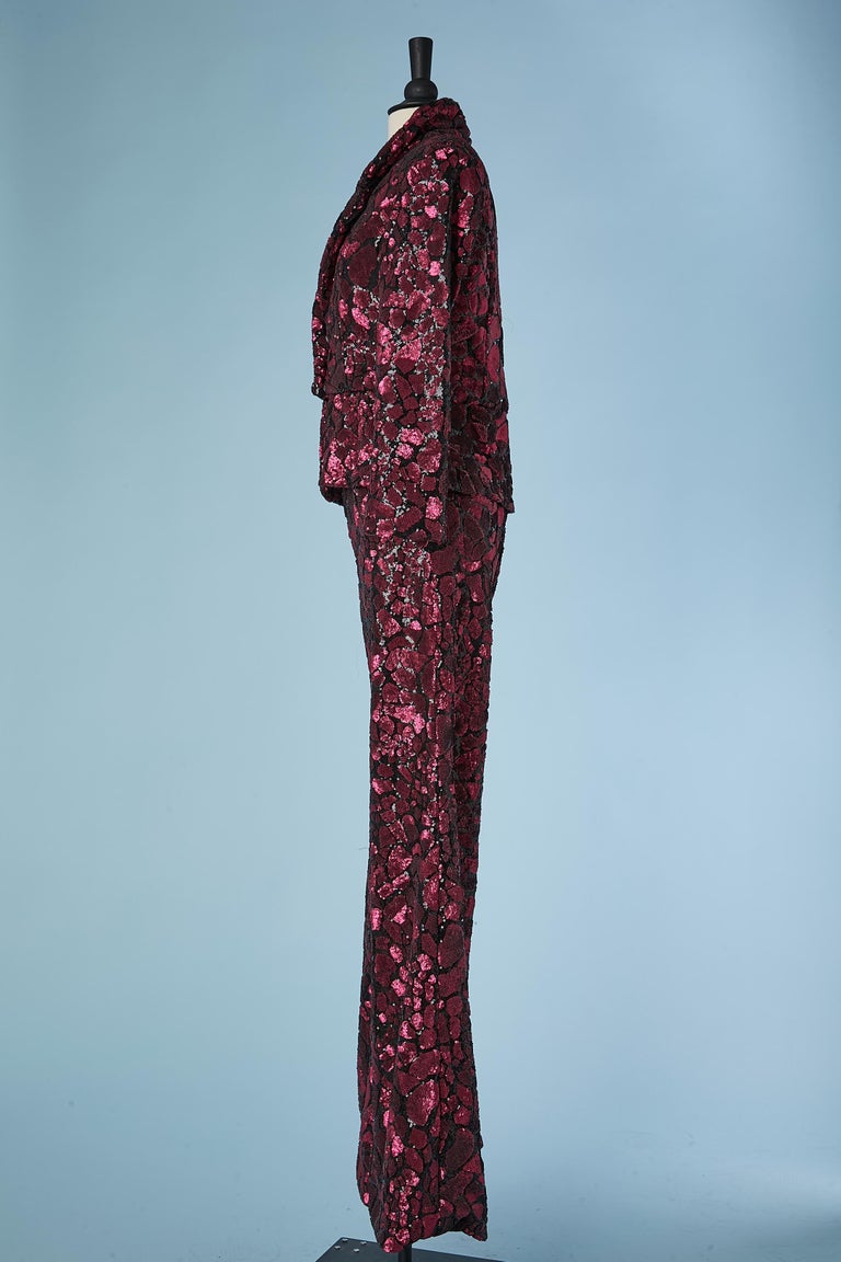 black sequin trouser outfit