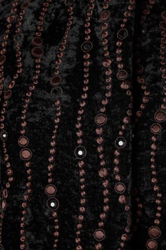 Giacca da sera in velluto con ricamo in filo e cabochon André Laug