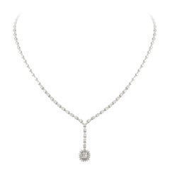 Evening White Gold 18K Necklace Diamond for Her