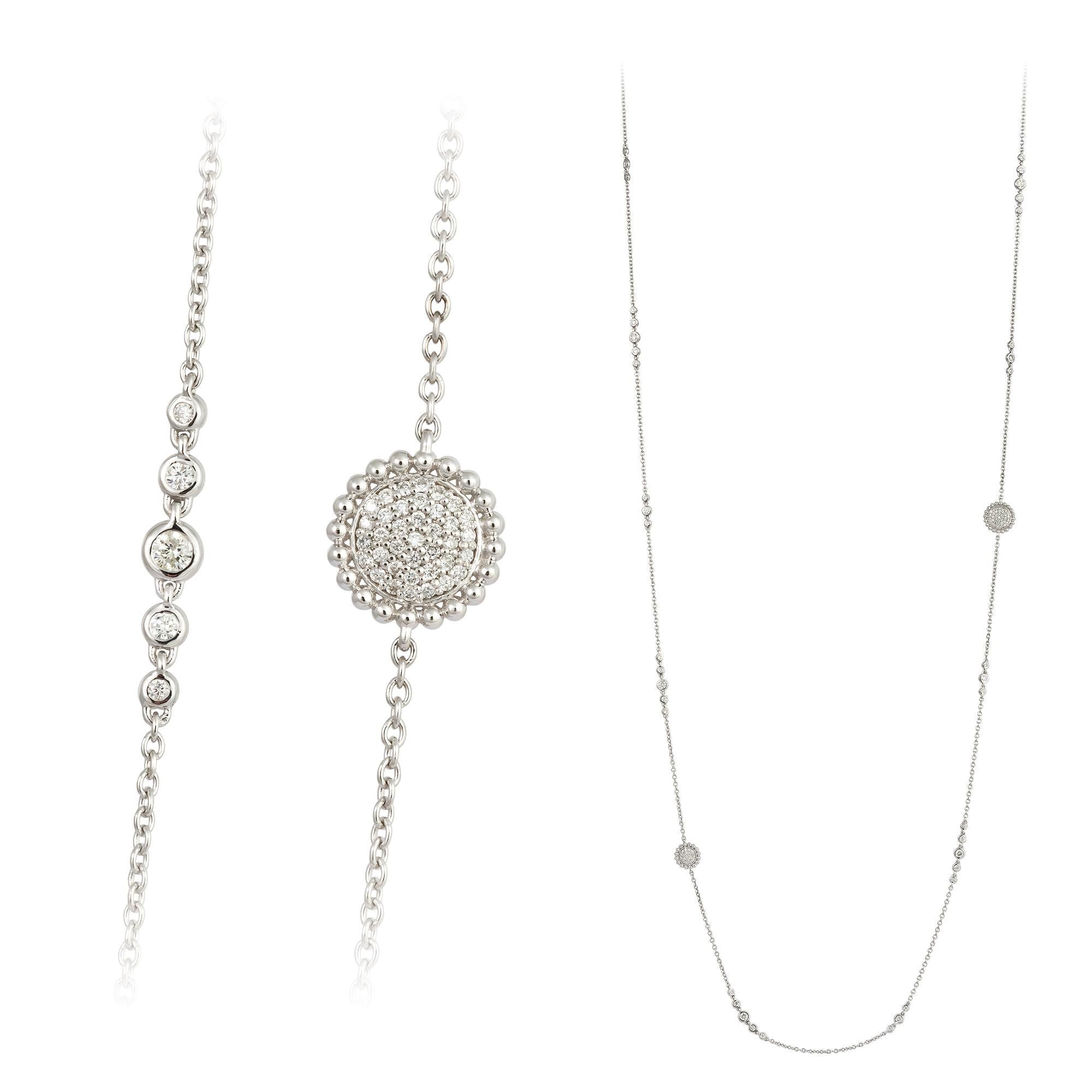 Abend Weißgold 18K Halskette Diamant für Sie im Zustand „Neu“ im Angebot in Montreux, CH