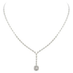 Evening White Gold 18K Necklace Diamond for Her