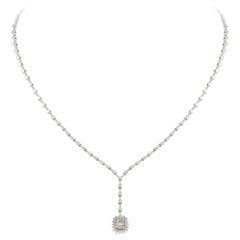 Abend Weißgold 18K Halskette Diamant für Sie