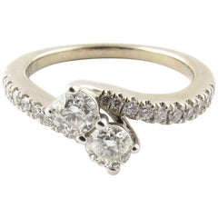 Ever Us 14 Karat White Gold Diamond Ring Anniversary Engagement .75 Carat