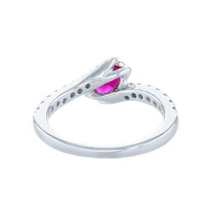Ever Us 14 Karat White Gold 0.84 Carat Ruby 0.40 Carat Diamond Ring
