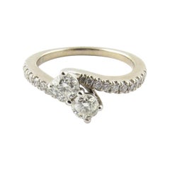 Ever Us 14 Karat White Gold Diamond Ring Anniversary Engagement .75 Carat