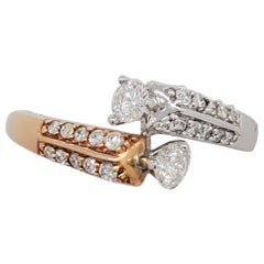 Ever Us Bypass-Diamantring aus 14 Karat zweifarbigem Gold