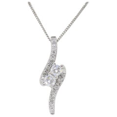 Ever Us Diamond Bypass Diamond Pendant Necklace