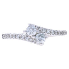Ever Us Diamond Bypass Engagement Ring White Gold 14k Round 1/2ctw Two-Stone
