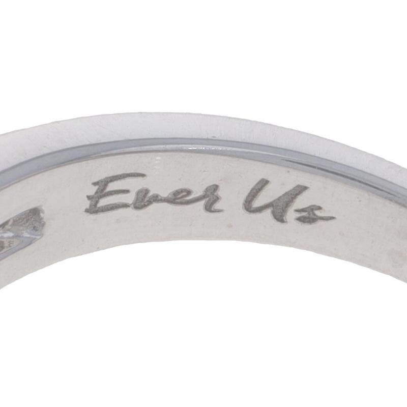 Ever Us Diamond Bypass Engagement Ring - White Gold 14k Round 1.00ctw Two-Stone For Sale 2