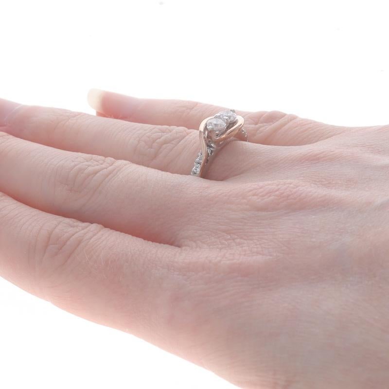 Ever Us Diamond Two-Stone Engagement Ring White Gold 14k Round Brilliant 1.00ctw Pour femmes en vente