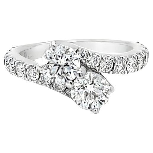 Ever Us Two Stone Diamond Bypass Ring