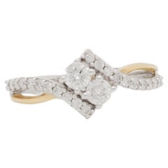 Ever Us White Diamond Ring in 14k Two Tone Gold