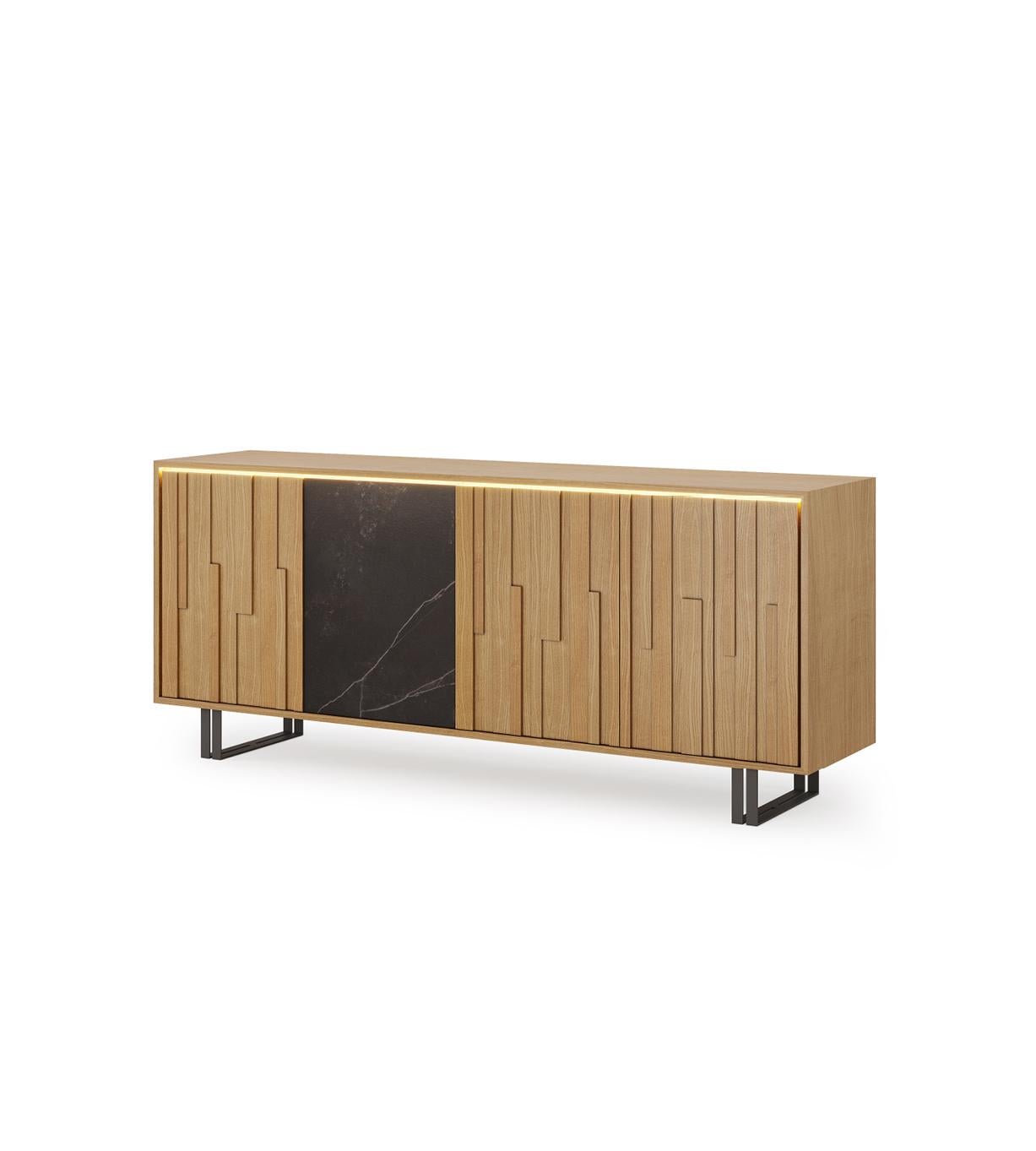 The Everest Sideboard is designed to endure beyond trends, house moves and life changes. A modern yet beautifully simple design, that highlights great craftsmanship through its overlaid wooden facade. 