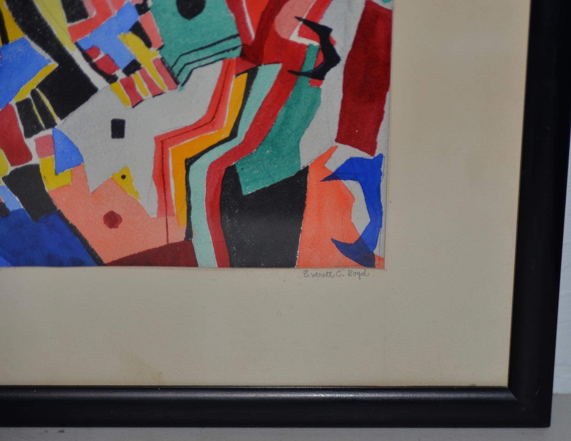 Everett Charles Boyd's abstraktes Aquarell 