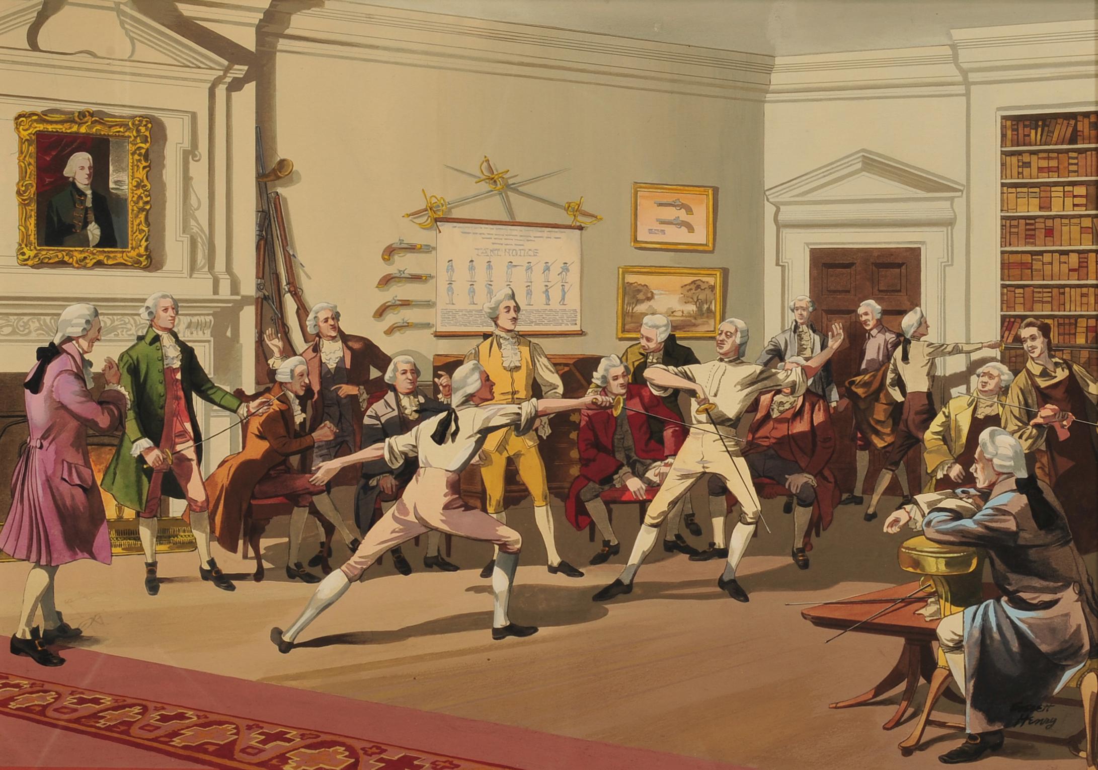 The Fight - Painting by Everett Henry