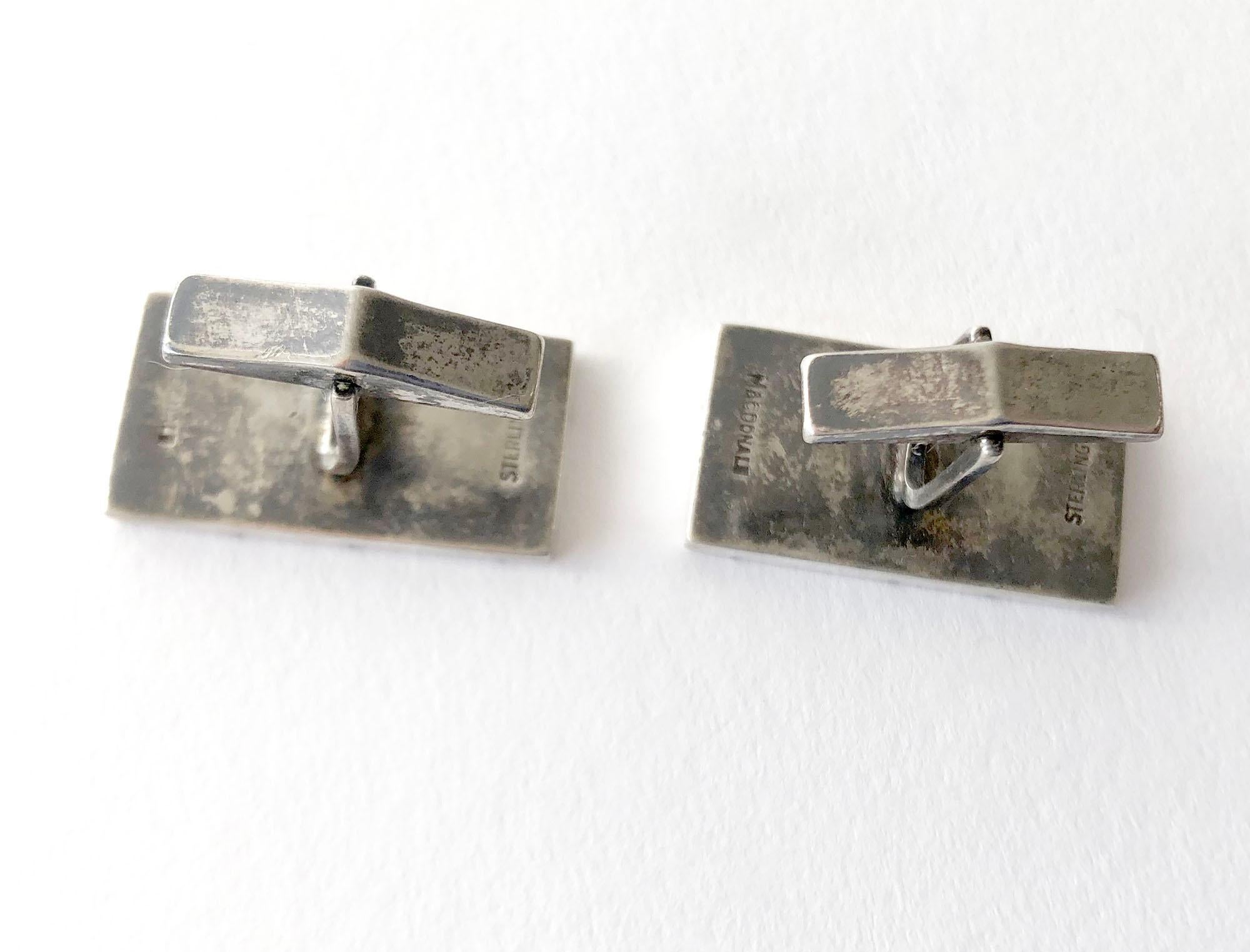 Men's Everett MacDonald Sterling Silver American Modernist Cufflinks