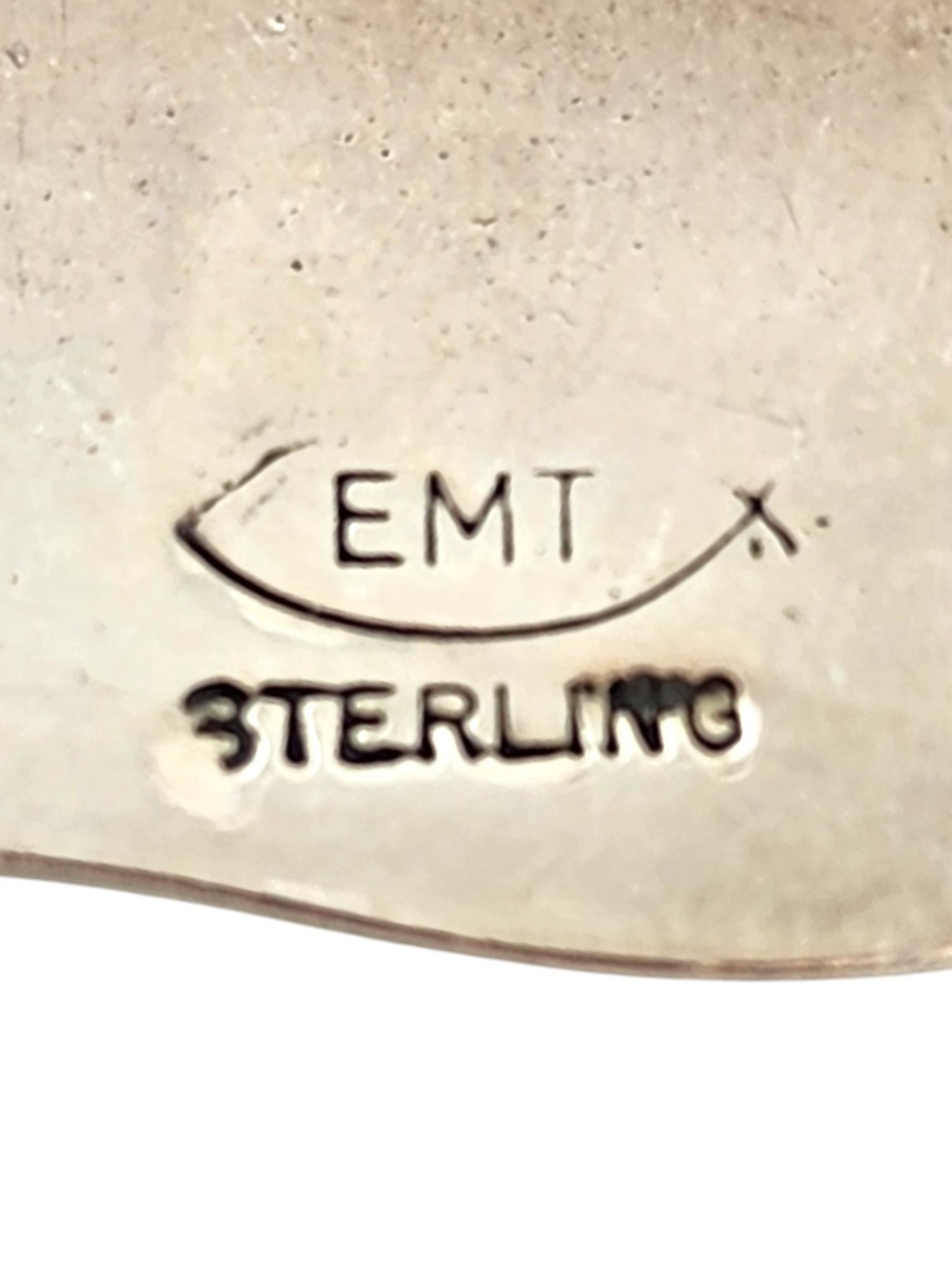 Everett & Mary Teller Sterling Orange Spiny Oyster Whale Tail Necklace #20083 3