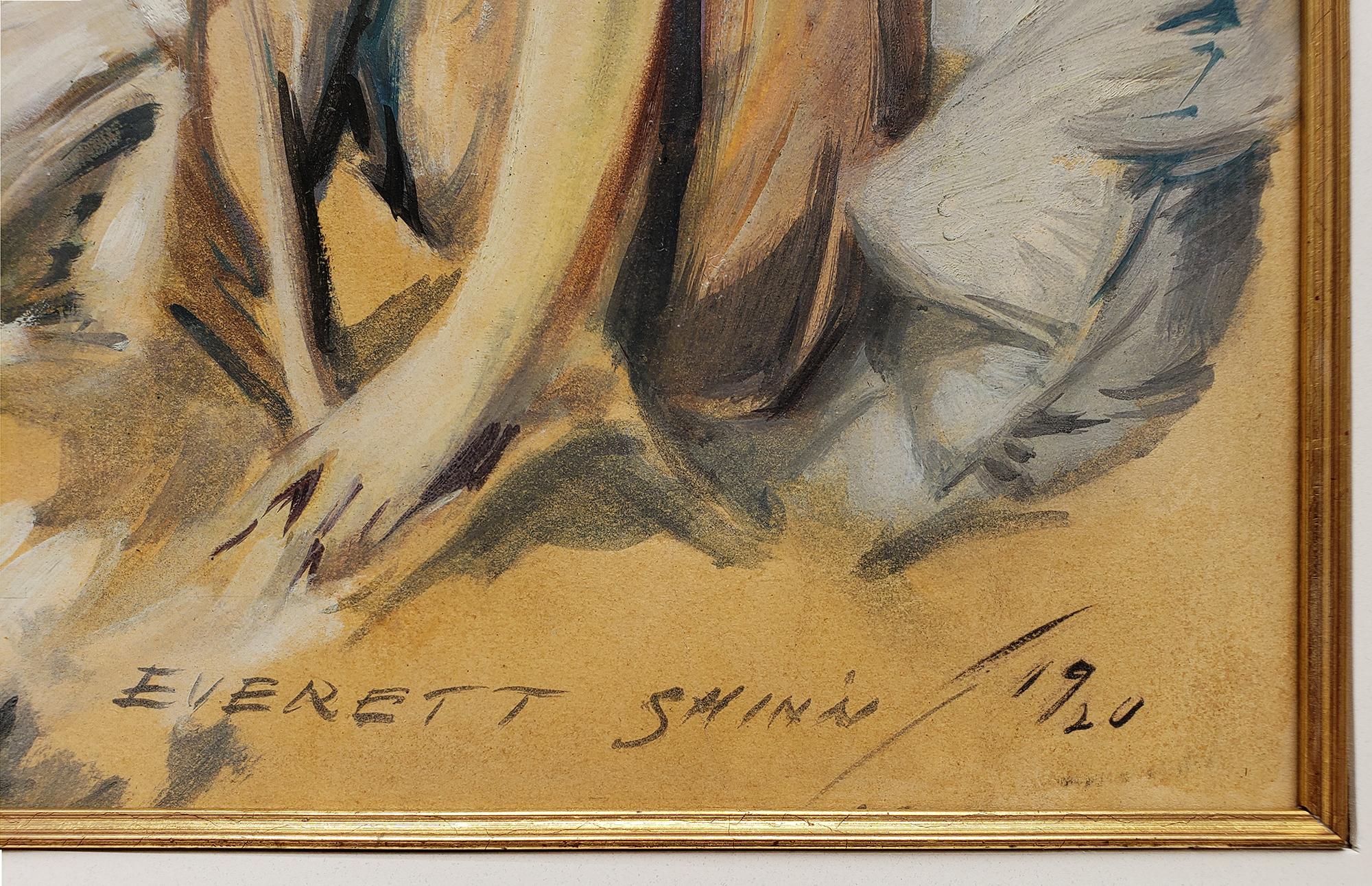 Hearts Unreasoning, von Sarah Bernhardt Die erste von sechs Römischen Romanzen der französischen S (Braun), Portrait Painting, von Everett Shinn