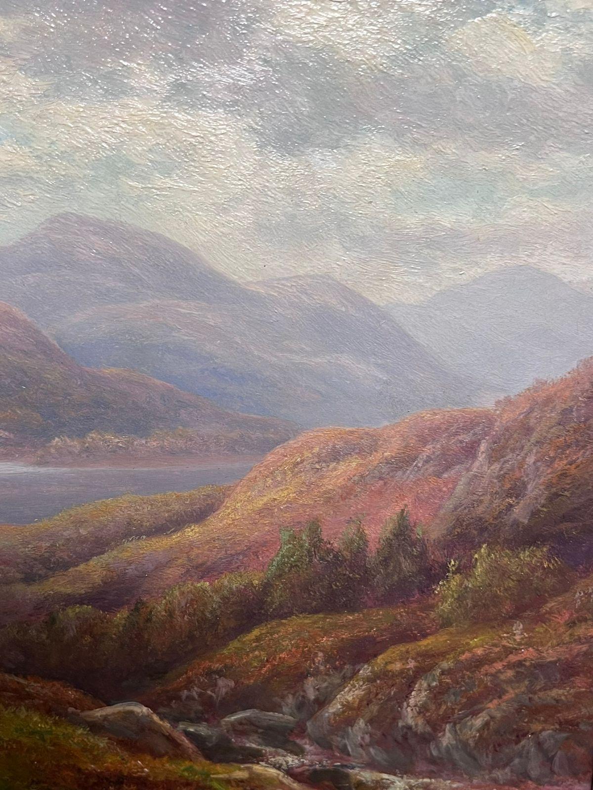 A Peep At Loch Earn From Glen Ogle
Signed by Everett Watson Mellor
(1878-1965)
oil on board, framed
Framed: 11.5 x 15.5 inches
Board: 10 x 14 inches
Inscribed verso
Provenance: Private collection

This exquisite painting by the listed British artist