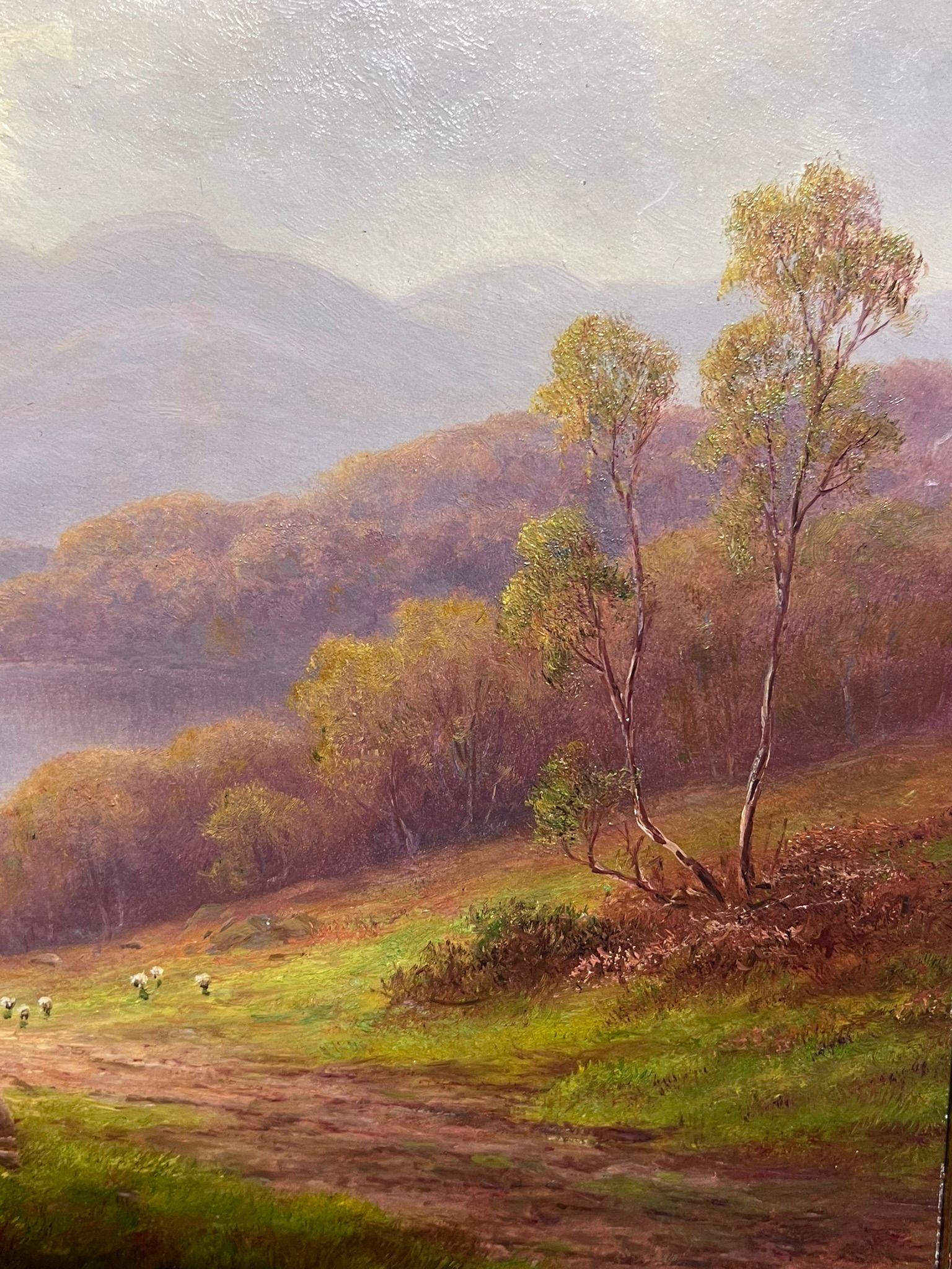 Loch Achry
Firmado por Everett Watson Mellor
(1878-1965)
óleo sobre tabla, enmarcado
Enmarcado: 11,5 x 15,5 pulgadas
Tablero: 10 x 14 pulgadas
Inscripción al dorso
Procedencia: Colección privada

Este cautivador paisaje del reconocido artista