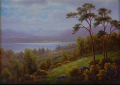 “Windemere and  the Langdale Pikes, Lake District” Small Landscape Oil Painting