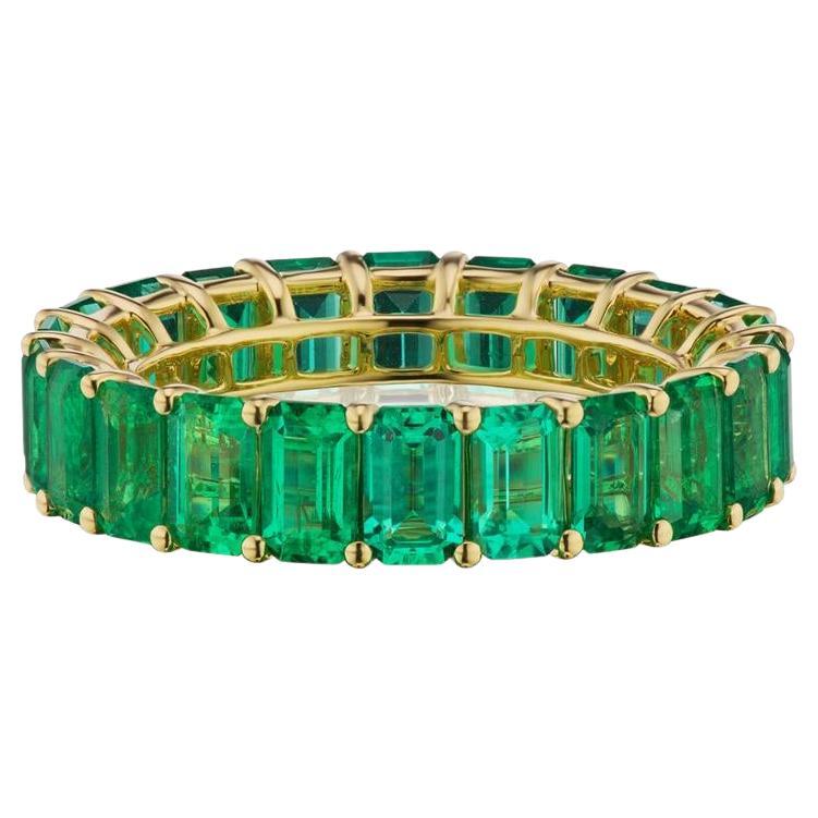 Eternity-Ring mit Evergreen-Smaragd im Angebot