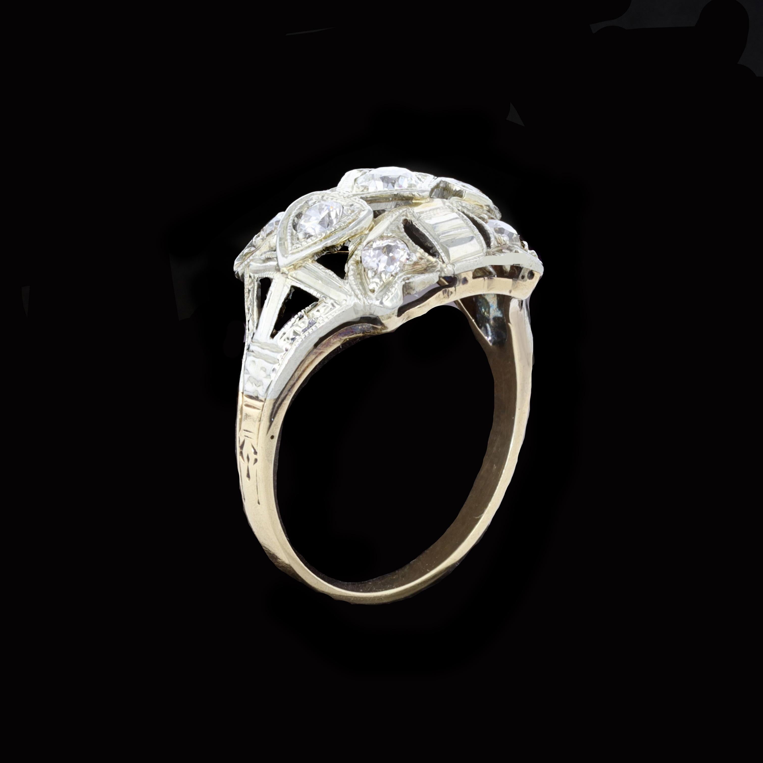 Ewiger und ikonischer Diamantring im edwardianischen Stil (Edwardian) im Angebot
