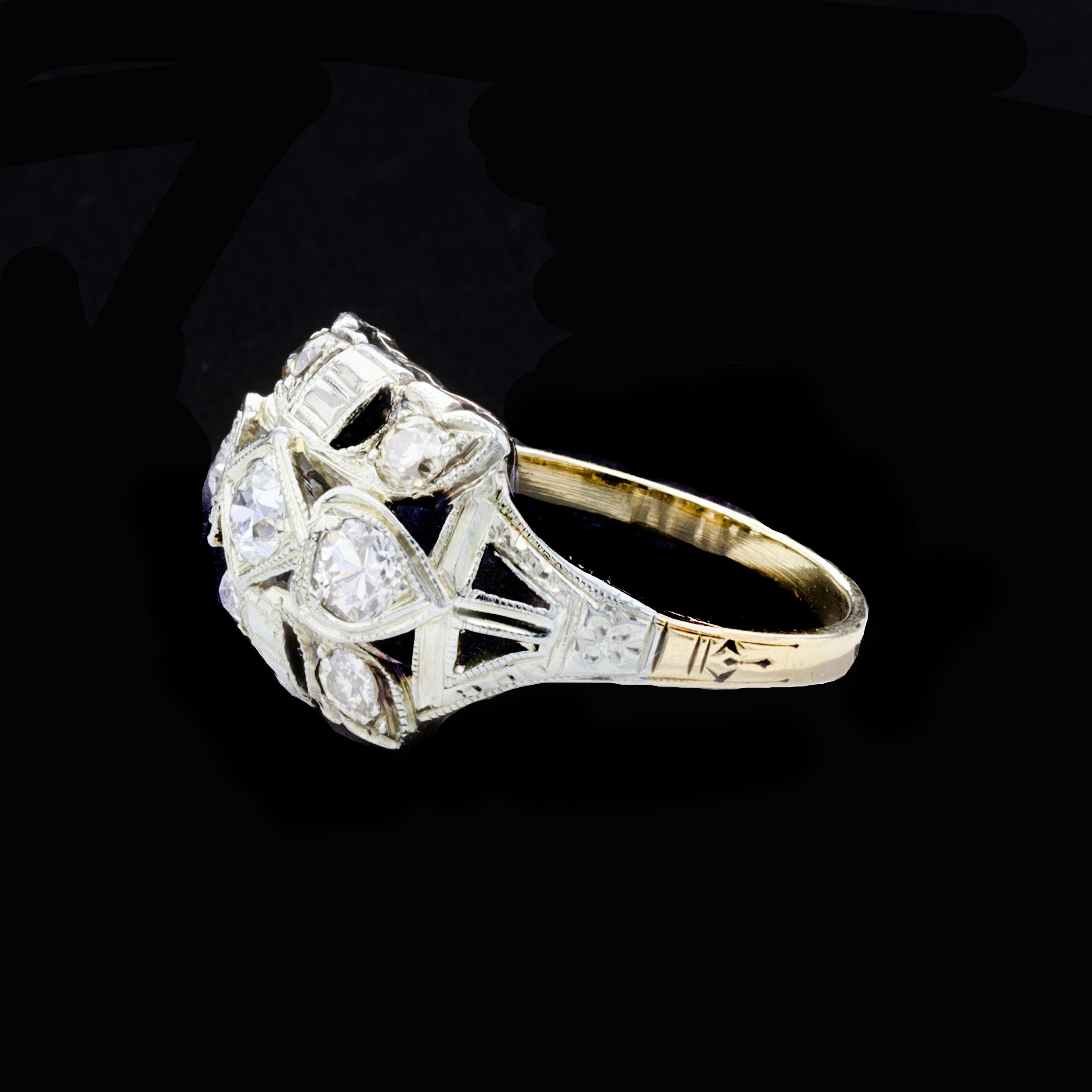 Bague éternelle et emblématique en diamants de style édouardien Bon état - En vente à NEW ORLEANS, LA